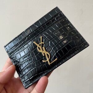 YSL black classic card holder